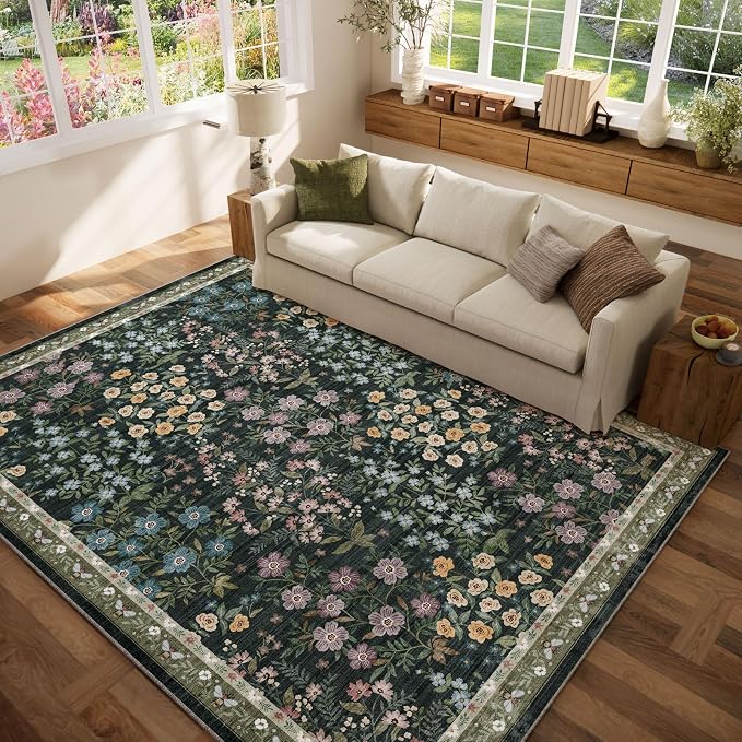 Machine Washable Living Room Rug: 6x9 Area Rugs - Image 8