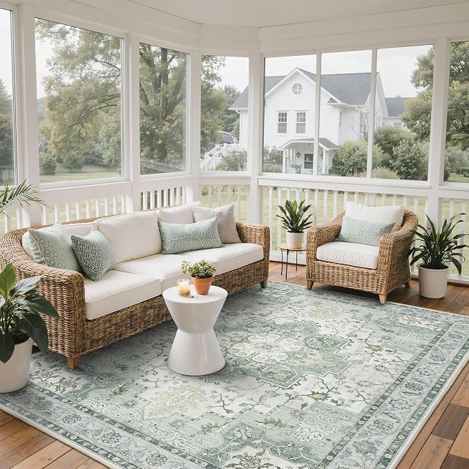 GENIMO Outdoor & Indoor Area Rug 8'x10', Waterproof, Non-Shedding, Easy Cleaning - Image 3