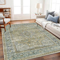 CHAMPLANT Area Rug 6'x9' Washable Vintage Traditional Floor Cover Thin Retro by CHAMPLANT