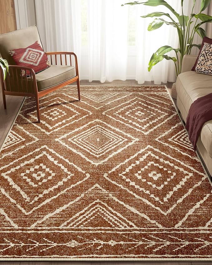 BESTSWEETIE Area Rug 5x8 Rug Machine Washable Non-Slip Low Pile Print Pattern - Image 8