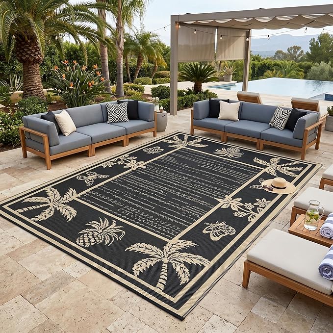 Garvee Outdoor Rug 9x12 Waterproof by Garvee