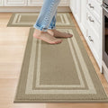 COSY HOMEER Kitchen Rugs Sets 2PCS, Non-Slip Washable Kitchen Mats by COSYHOMEER
