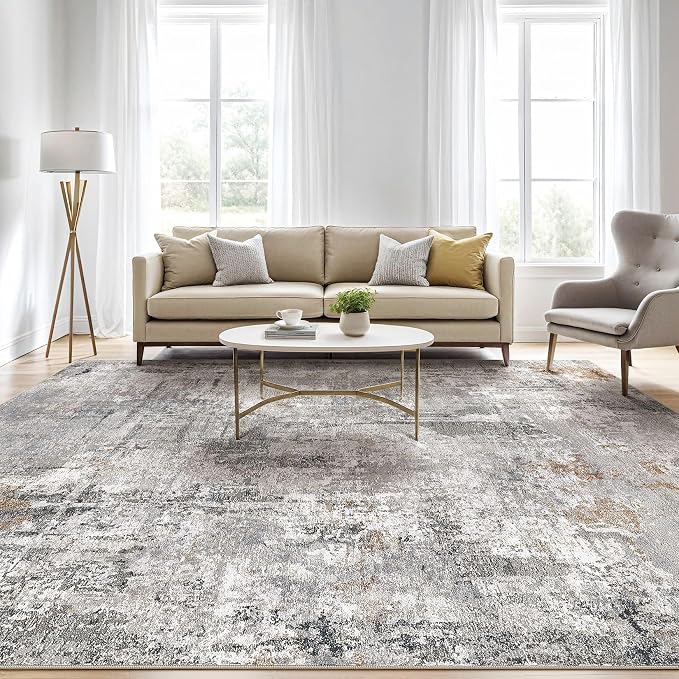5x7 Area Rugs Washable Rug: Living Room Large Abstract Modern Soft Stain - Image 5