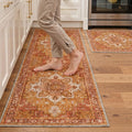 GENIMO Kitchen Rug Sets of 2, Non-Slip Washable Low-Pile Kitchen Mats by GENIMO
