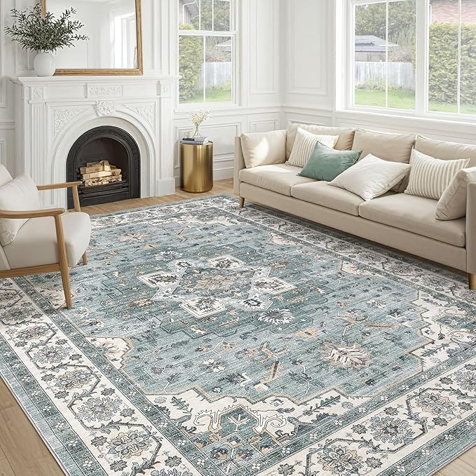 Vintage Living Room Area Rug 10x12 by COTILED