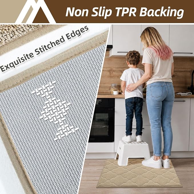 COSY HOMEER Kitchen Rugs 20"x32" Washable Non Slip Kitchen Mats - Image 5