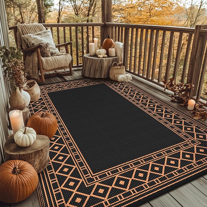 GENIMO Outdoor Rug Waterproof for Patio Decor, Outside Area Mat for Rv - Image 8
