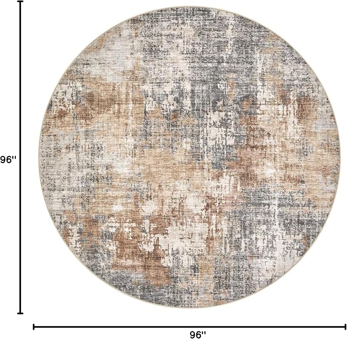 DMOYEST 8ft Round Area Rug Living Room Rugs - Image 2
