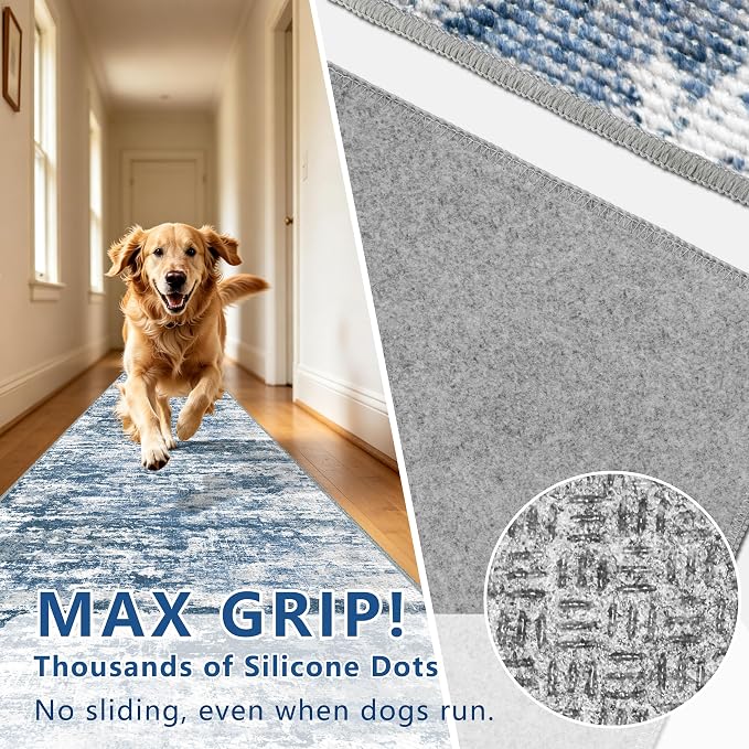 Washable Carpet Runners for Hallway 8ft-Non Slip Floor Runners for Dogs - Image 7