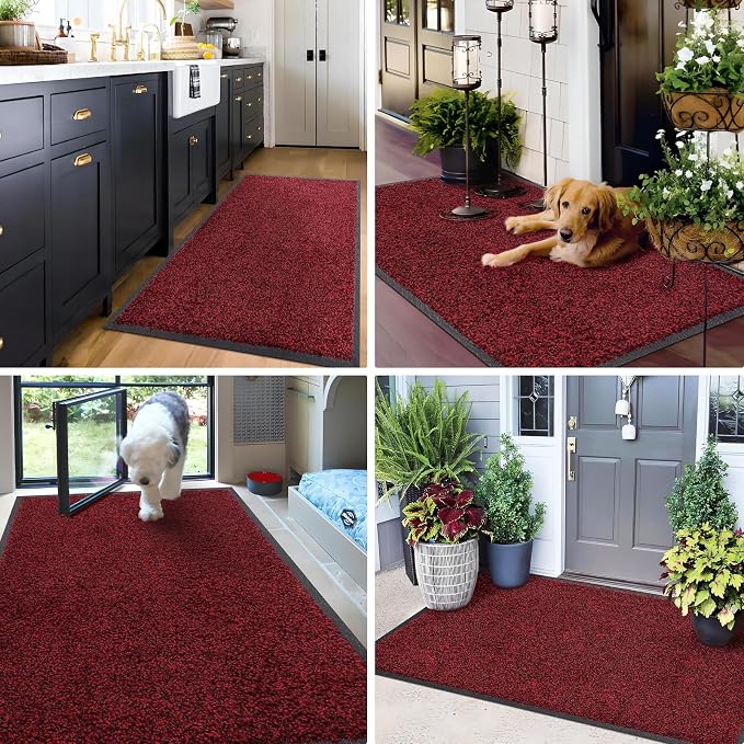 Mibao Front Door Mat Indoor Entrance, 29.5" x 17", Dirt Trapper Welcome Mat - Image 7