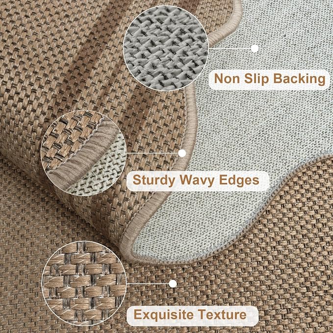 Easy Jute Outdoor Mats for Front Door, 2x3 Small Washable Kitchen Rugs - Image 4