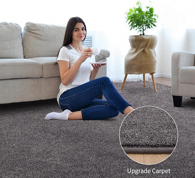 Keeko 7x10 Area Rugs for Living Room, Soft Modern Memory Foam Bedroom Rug - Image 2