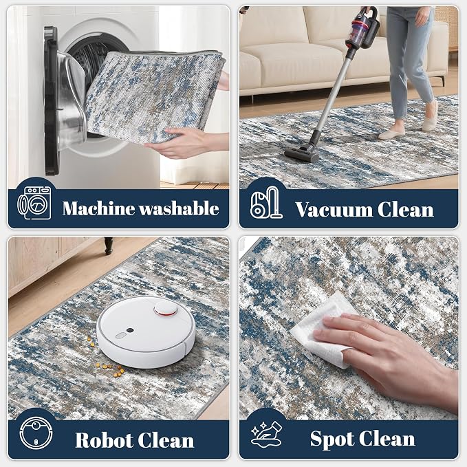 Washable Carpet Runners for Hallway 18ft-Non Slip Floor Runners for Dogs - Image 6