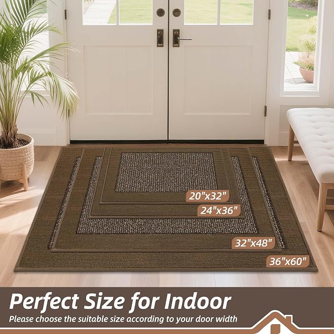BEQHAUSE Indoor Door Mat 32" x 48", Dirt Trapper Door Mats Non-Slip Entryway - Image 2