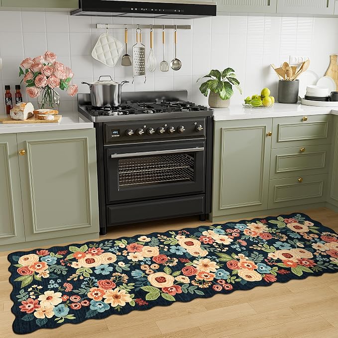 DUKINO 2.6x8 Runner Rug for Hallway, Washable Kitchen Rug - Image 5