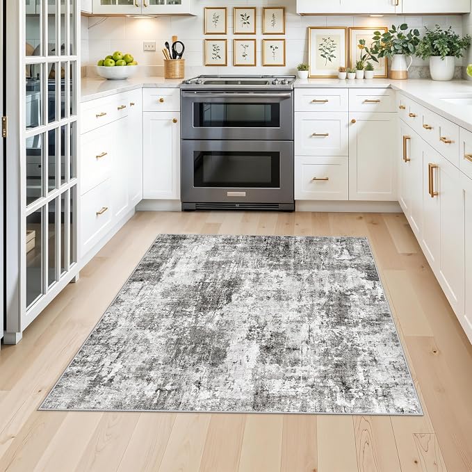 4x4 Square Entryway Rug Washable – Non-Slip Small Area Rug - Image 3