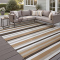 HUGEAR Outdoor Waterproof Rug 5'x8' Plastic Straw Rugs Washable Reversible by HUGEAR