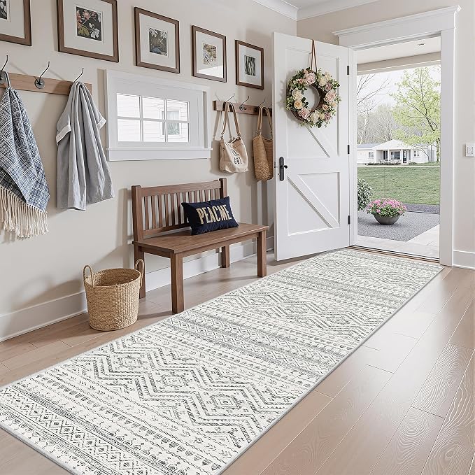 Miukiki 2x10 Runner Rug Moroccan Washable Hallway Runner Rug Non Slip Indoor - Image 5