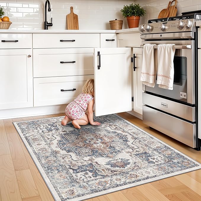 Washable 3x4 Entryway Area Rugs: Farmhouse Non-Slip kitchen Sink Floor Mats - Image 3