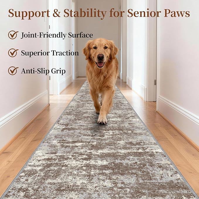 Runners for Hallways Ultra Non-Slip 2x10 Long Runner Rugs Washable Abstract - Image 9