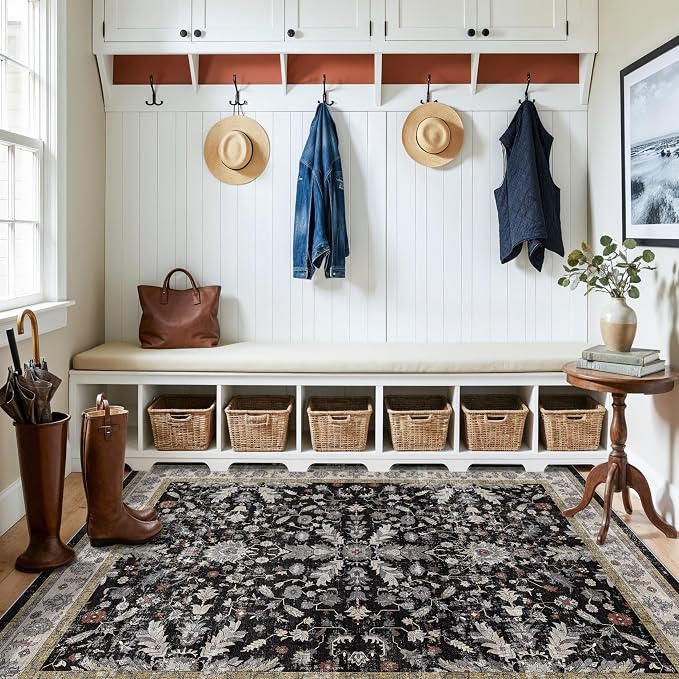 4x5 Kitchen Rug Washable Non-Slip – Soft Low Pile Indoor Carpet - Image 4