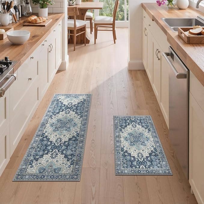 GENIMO Kitchen Rugs Non Slip Washable, Cushioned Standing Mat, Kitchen Runner - Image 3