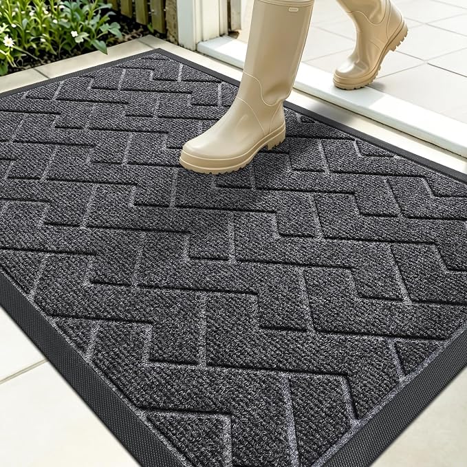 OLANLY Front Door Mat Indoor Outdoor Entrance, Waterproof All-Season, by OLANLY
