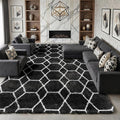 ONASAR Large Area Rugs for Living Room, 7x10 Black and White Rug, Boho Thick by ONASAR