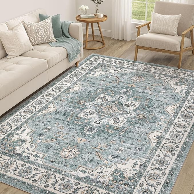 Vintage Living Room Area Rug 5x8 by COTILED