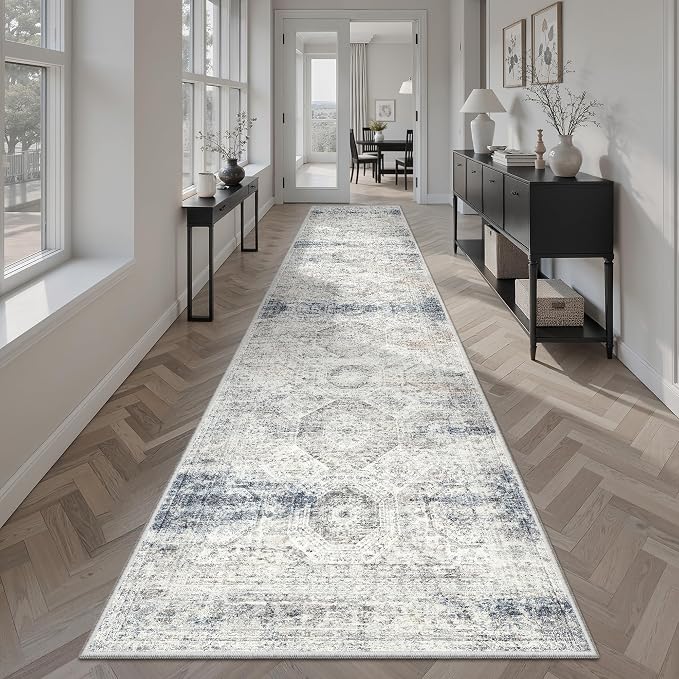 Soalmost Runner Rug 2x10 Washable Non-Slip Hallway Runner Rugs by Soalmost