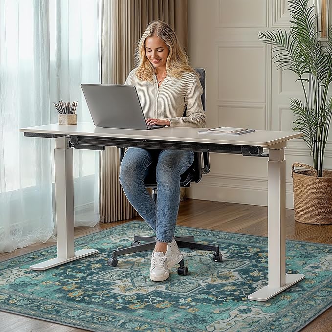 48"x60" Office Chair Mat for Hardwood Tile Floor, Under Desk Carpet Protector - Image 3