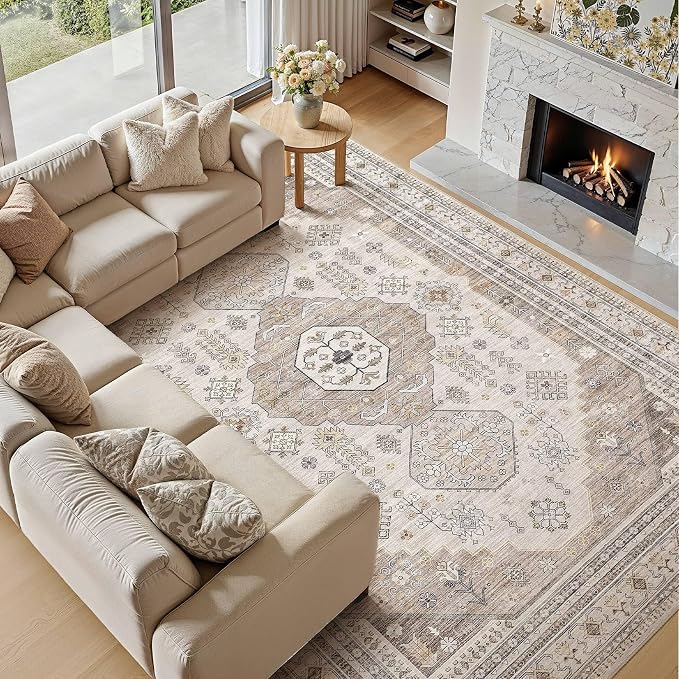 10x12 Washable Area Rug, Large Rugs - Image 7