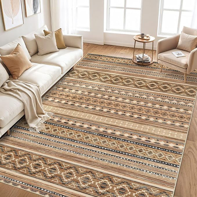 cotiled 9x12 Area Rugs Living Room Rug: Washable Boho Rugs - Image 6