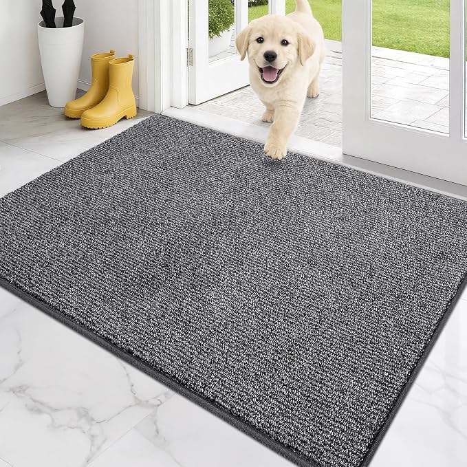 PURRUGS Dirt Trapping Door Mat 32" x 47", Non-Slip Machine Washable Entry Rug by PURRUGS