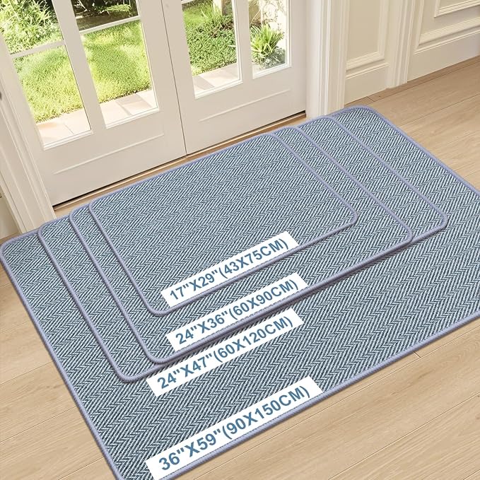 Ultra Thin Door Mat Indoor Entrance 17"x29", Low-Profile Indoor Door Mat - Image 2