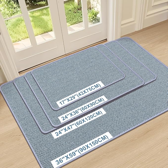 Ultra Thin Door Mat Indoor Entrance 24"x47", Low-Profile Indoor Door Mat - Image 2