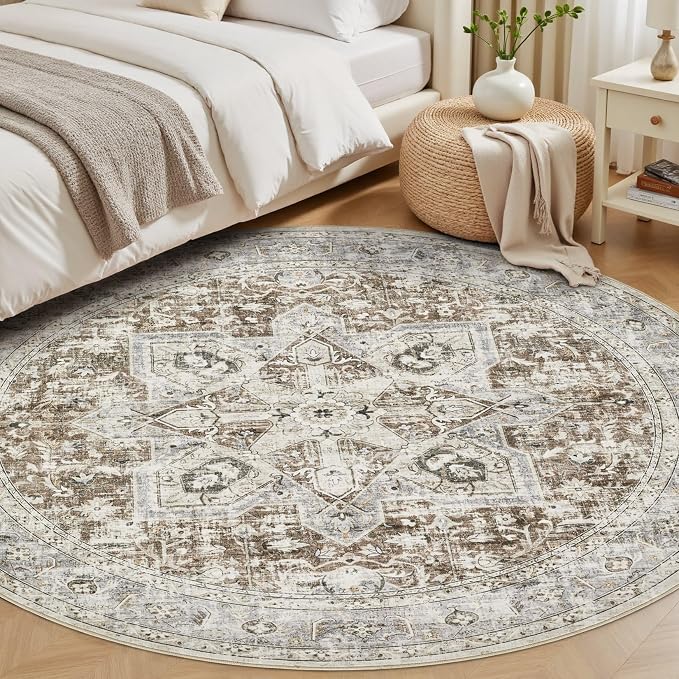 Tortania 7' Round Area Rug Living Room Rugs - Image 2