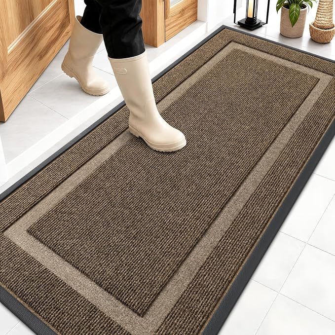 OLANLY Front Door Mat Indoor Outdoor Entrance, Waterproof All-Season, by OLANLY