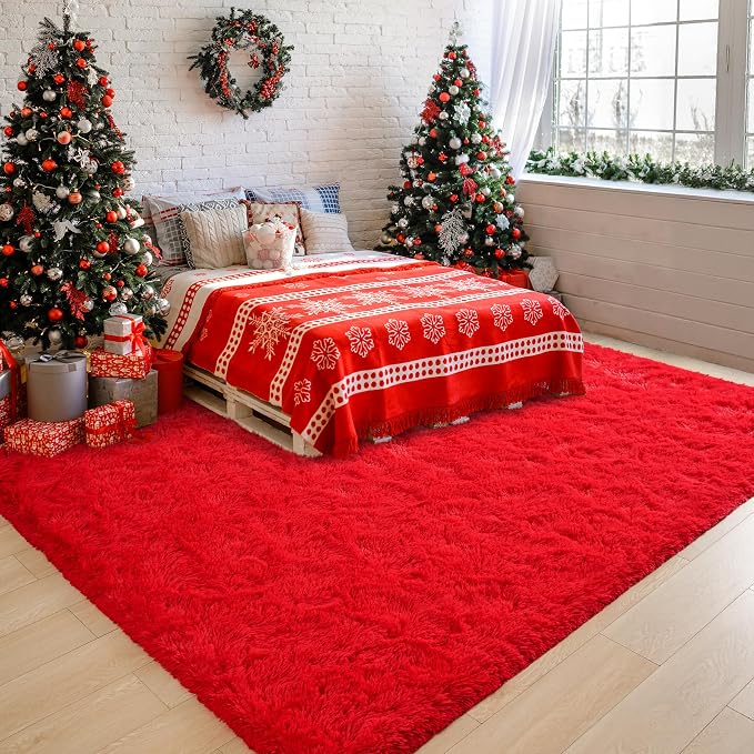 Chicrug Soft Area Rugs for Bedroom Living Room Plush Fluffy Rug 6x9 Feet - Image 3