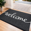 CozyBounty Black Door Mat Welcome Mats Outdoor Indoor Non-Slip Doormat by CozyBounty