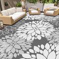LuxStep Outdoor Rug Waterproof Outdoor Plastic Straw Rug Reversible Patio Rug by LuxStep