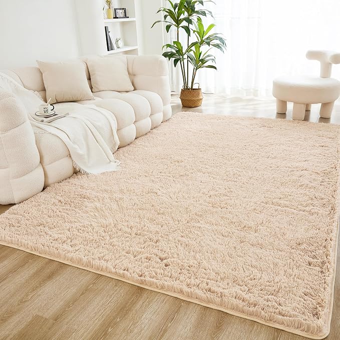 Litanika 6x9 Shag Area Rug for Living Room Bedroom, Non-Shedding Modern Indoor by Litanika