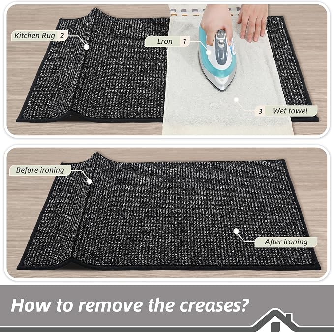 BEQHAUSE Kitchen Rugs 32"x48", Non-Slip Kitchen Mats - Image 9