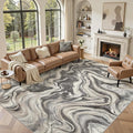 DMOYEST 8x10 Area Rug for Living Room:Washable Modern Neutral Abstract Rug by DMOYEST