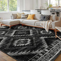 BESTSWEETIE Area Rug 9x12 Rug Machine Washable Non-Slip Low Pile Print Pattern by BESTSWEETIE
