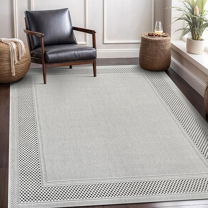 CAMILSON Easy Jute Rug 10x14, Indoor Outdoor Off-White Color Fiber Area Rugs - Image 6