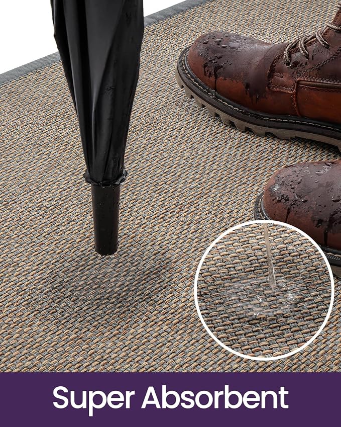 DEXI Ultra Thin Entryway Indoor Door Mat 36x56, Non Slip Rubber Backing Inside - Image 6