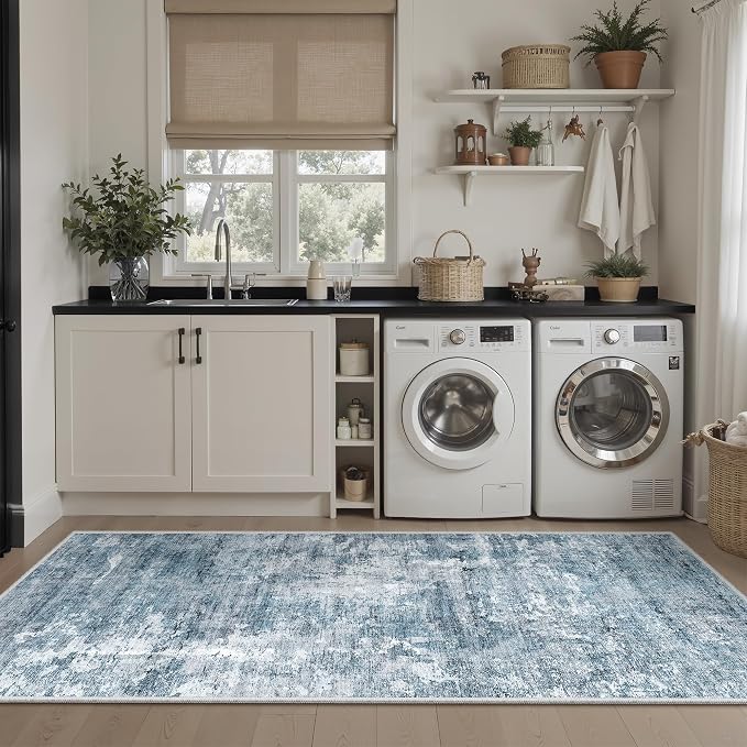 Soalmost Runner Rug 2'x6' Abstract Washable Non-Slip Runner Rugs - Image 4