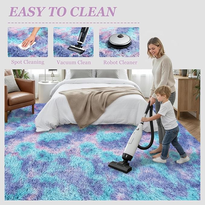 6x9 Area Rugs for Living Room Bedroom: Ultra Soft Fluffy Shag Rug Upgrade - Image 8