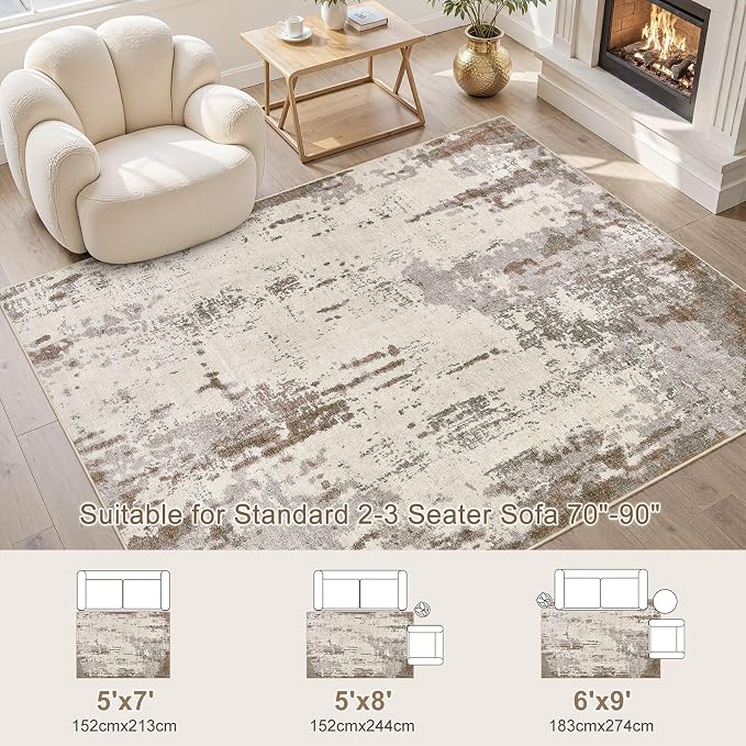 UERMEI 6x9 Area Rug Living Room Rugs - Image 3